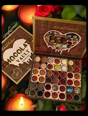 🆕️LARGE 42 COLOR CHOCOLATE VAULT HIGHLY PIGMENTED EYESHADOWS WITH REAL COCOA🍫